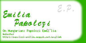 emilia papolczi business card